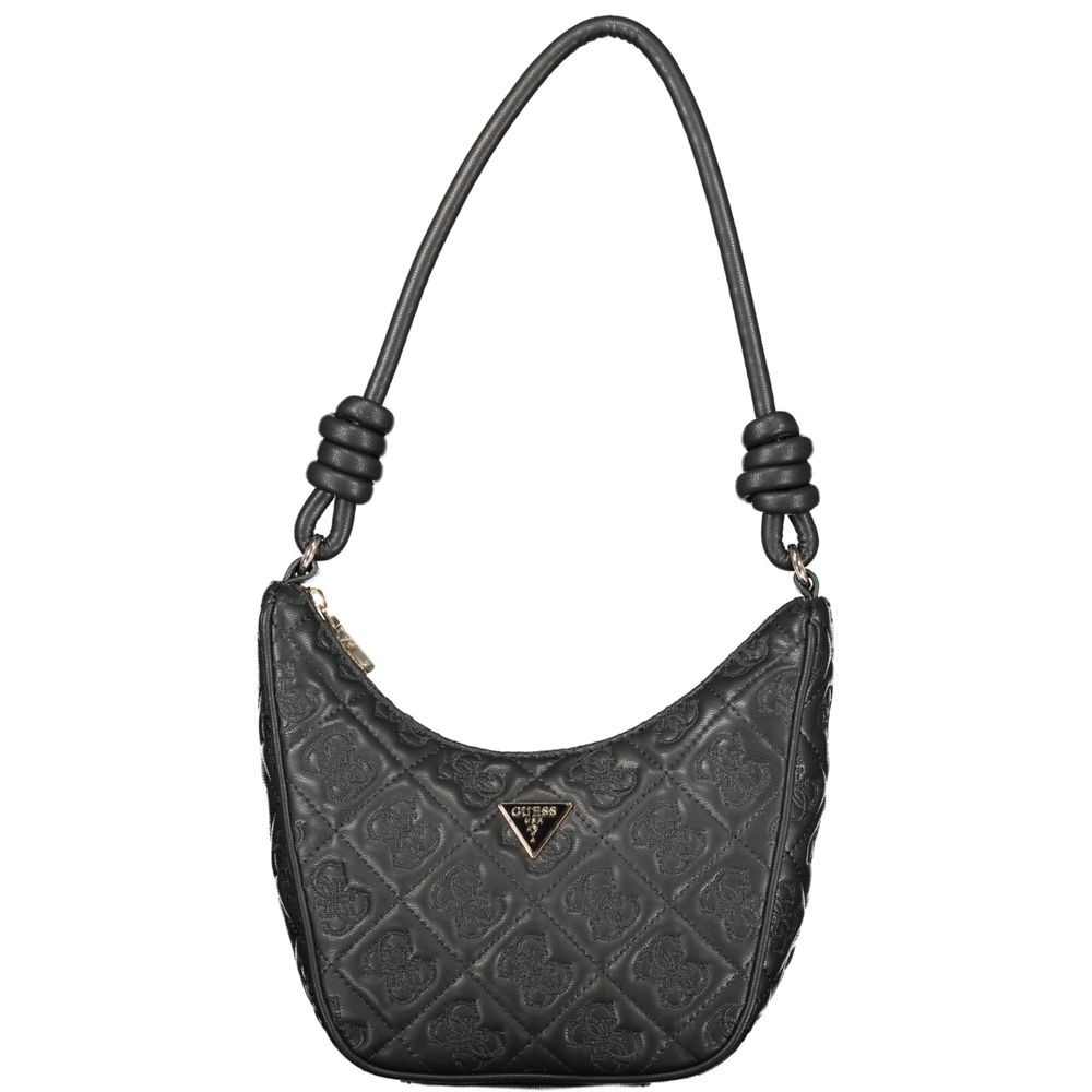 Damenhandtasche aus schwarzem Polyurethan