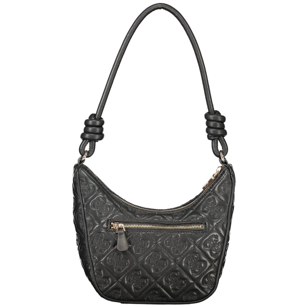 Damenhandtasche aus schwarzem Polyurethan