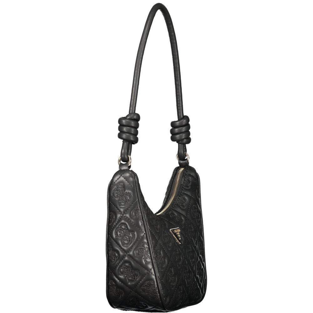Damenhandtasche aus schwarzem Polyurethan