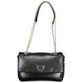 Schwarze Damenhandtasche aus Polyurethan