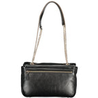 Schwarze Damenhandtasche aus Polyurethan