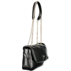 Schwarze Damenhandtasche aus Polyurethan