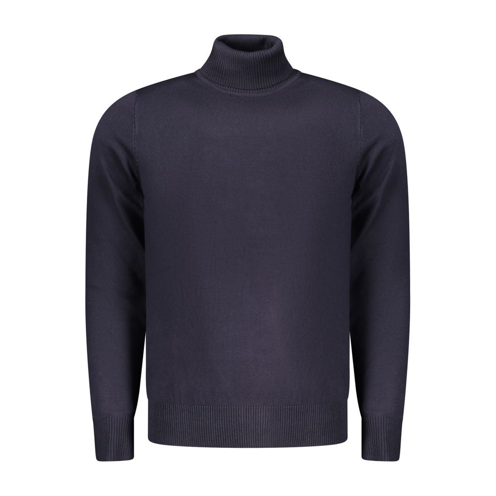 Blau Viskose Herren-T-Shirt