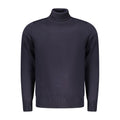 Blau Viskose Herren-T-Shirt