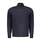 Blau Viskose Herren-T-Shirt