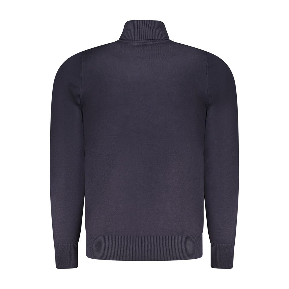 Blau Viskose Herren-T-Shirt
