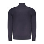 Blau Viskose Herren-T-Shirt