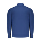 Blue Viscose Men Sweater