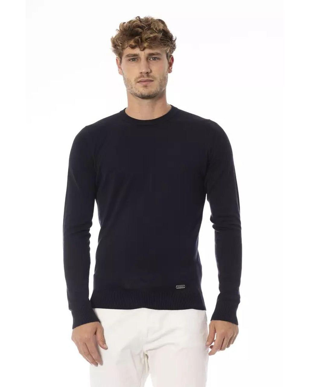Blaues Kaschmir-Sweatshirt