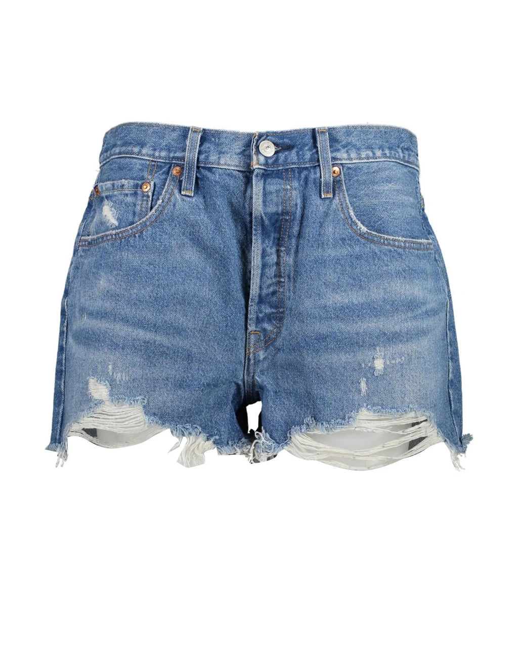Blue Denim-Shorts