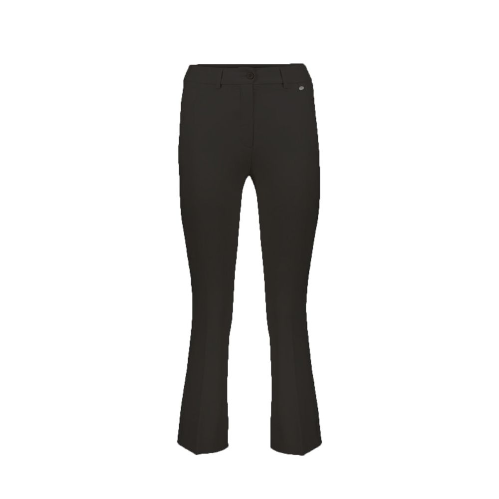 Schwarze Elastan Flared-Hose