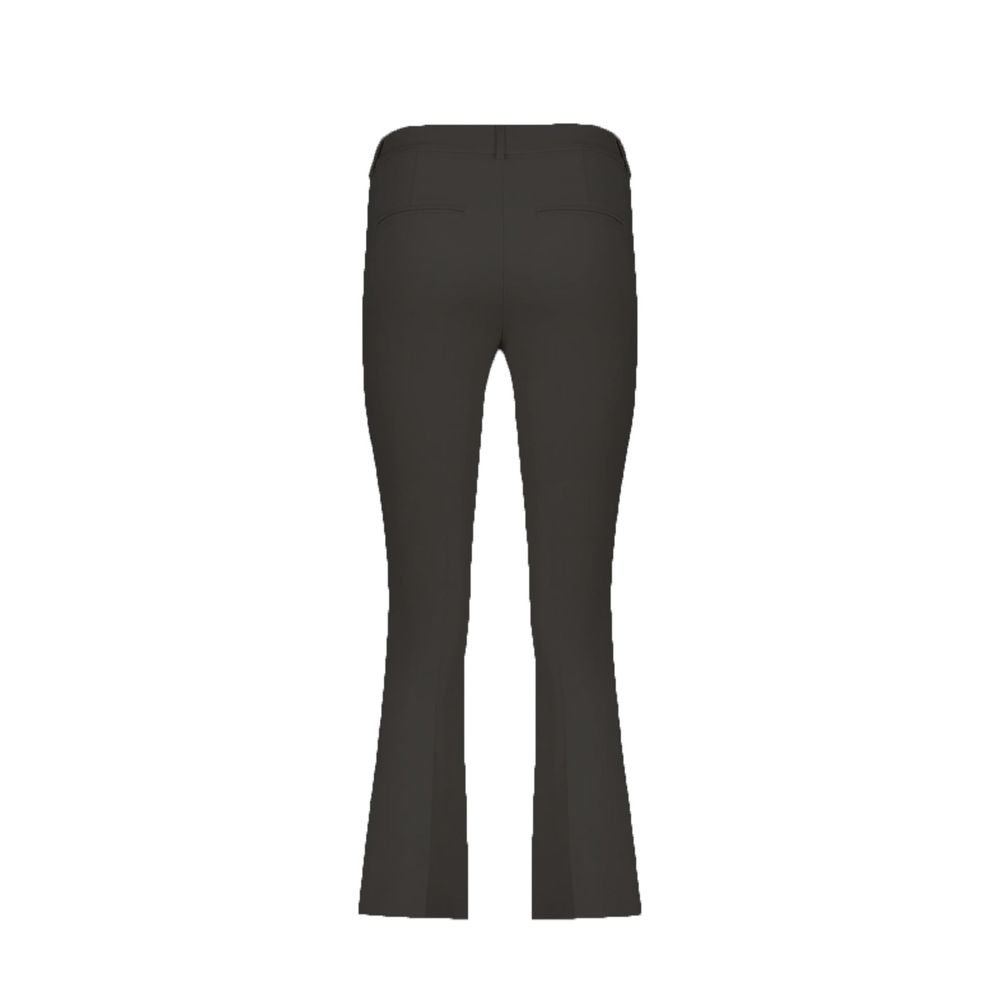 Schwarze Elastan Flared-Hose