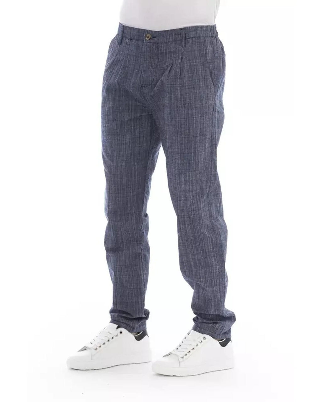 Blaue Chino-Hose aus Baumwolle