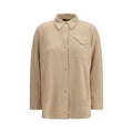 Camicia di lana beige