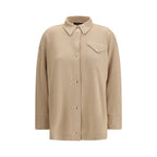 Camicia di lana beige