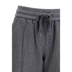 Gray Cotton Athletic Pants