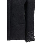 Black Wool Biker Jacket