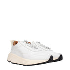Weiße klobige Leder-Sneaker