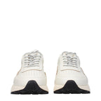 Weiße Low-Top-Sneaker aus Leder