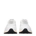 Weiße klobige Leder-Sneaker
