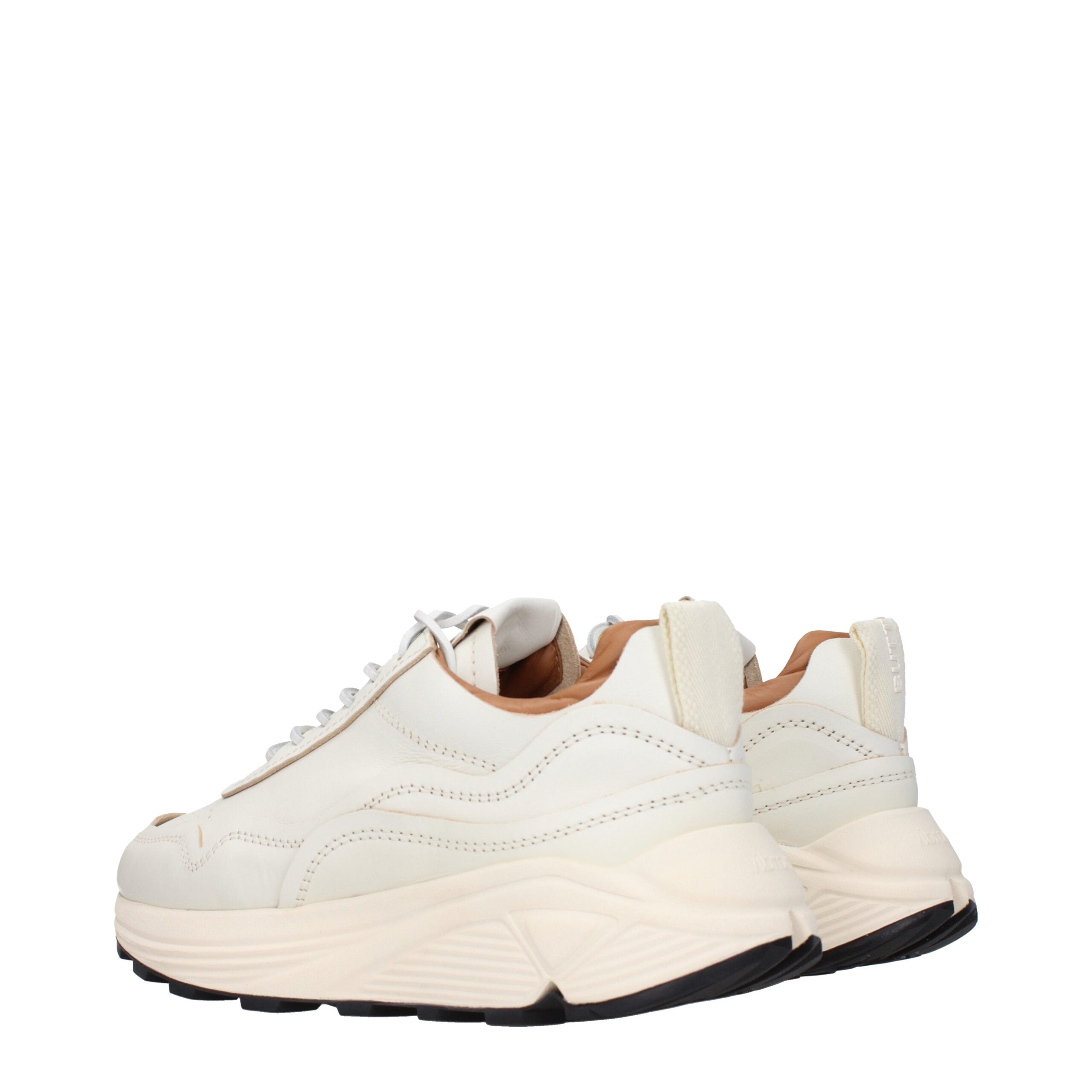 Weiße Low-Top-Sneaker aus Leder