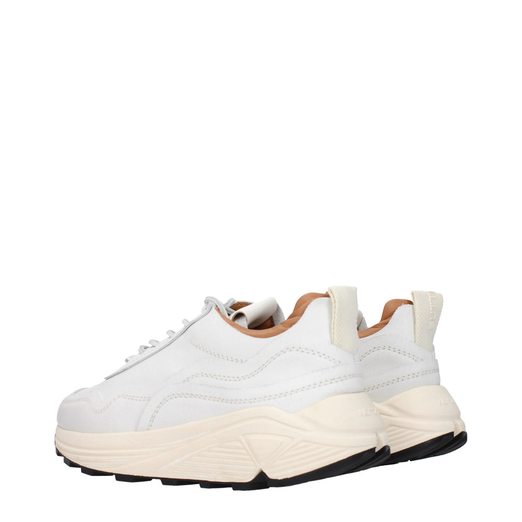 Weiße klobige Leder-Sneaker