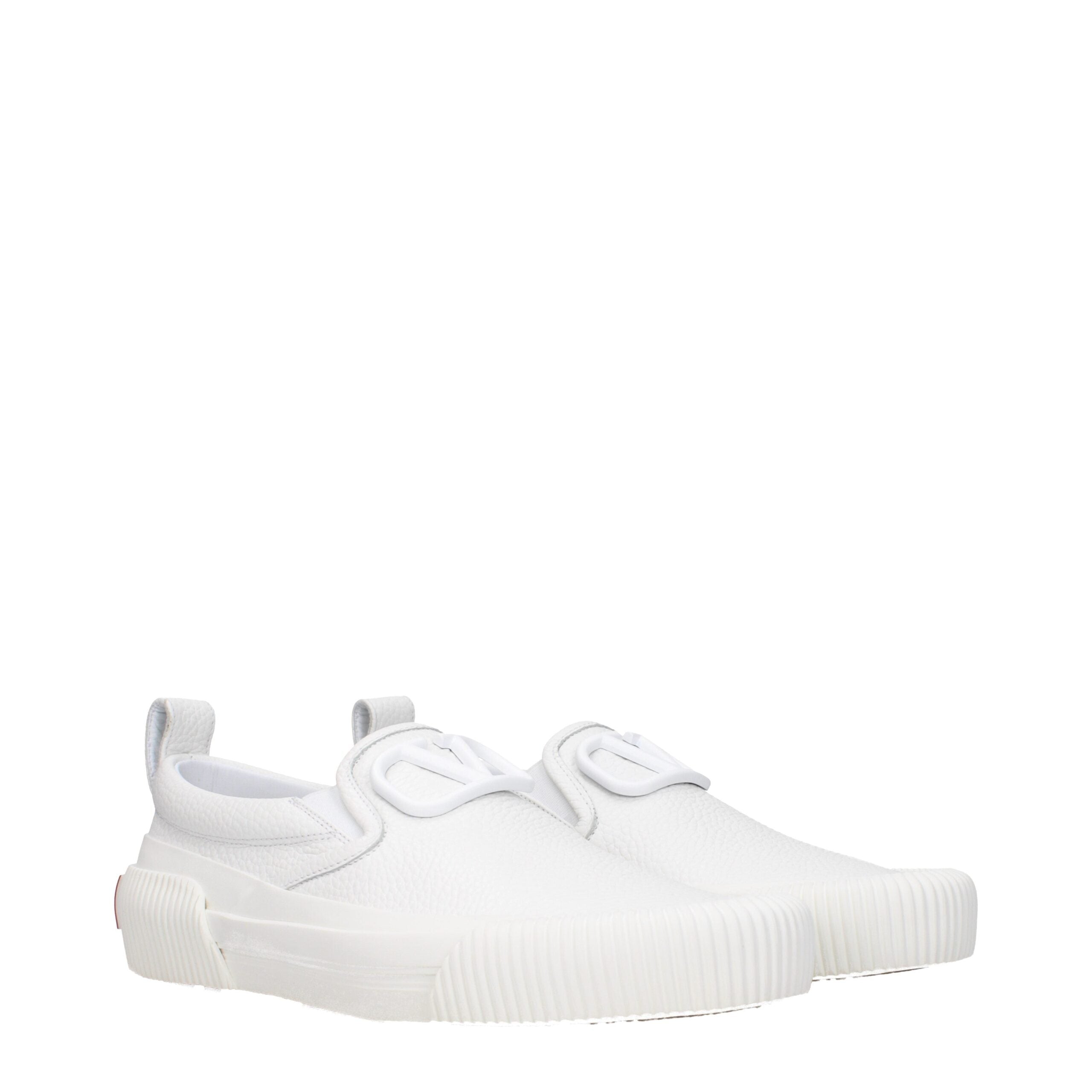 Mocassini slip-on in pelle bianca