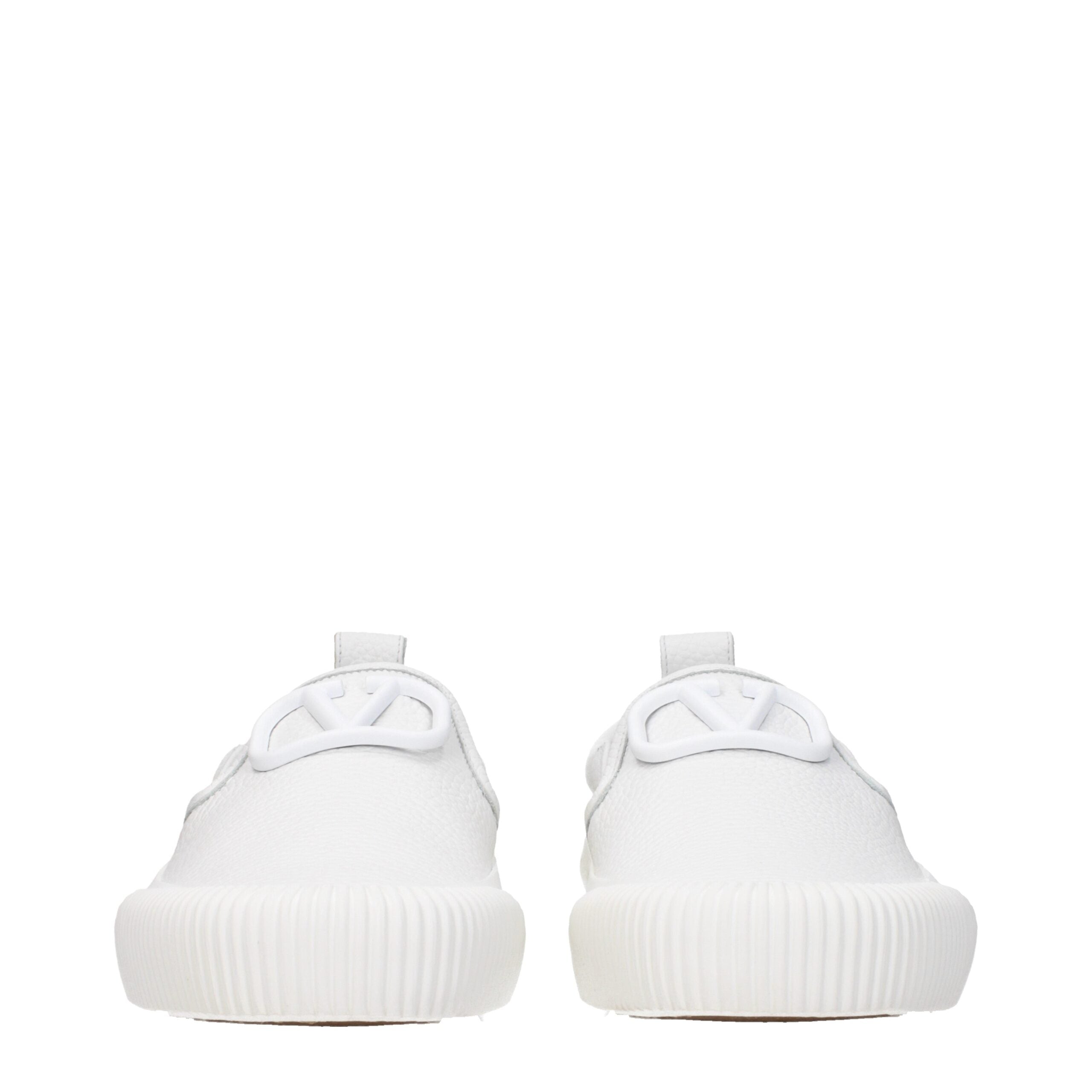 Mocassini slip-on in pelle bianca
