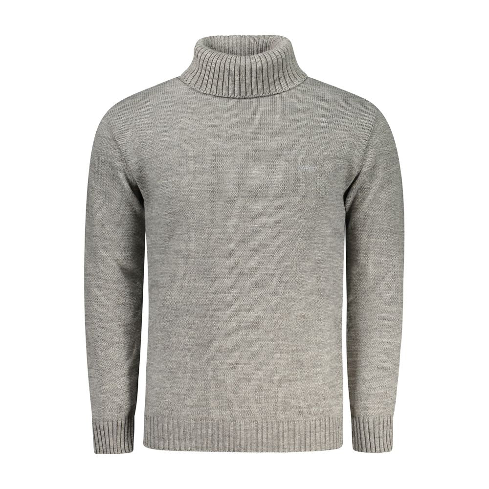 Grauer Acryl-Pullover für Herren