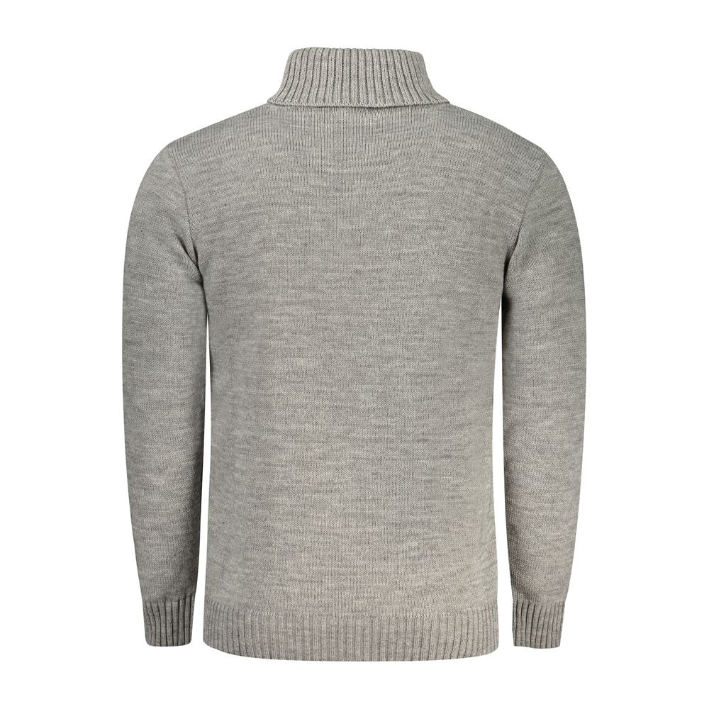 Grauer Acryl-Pullover für Herren