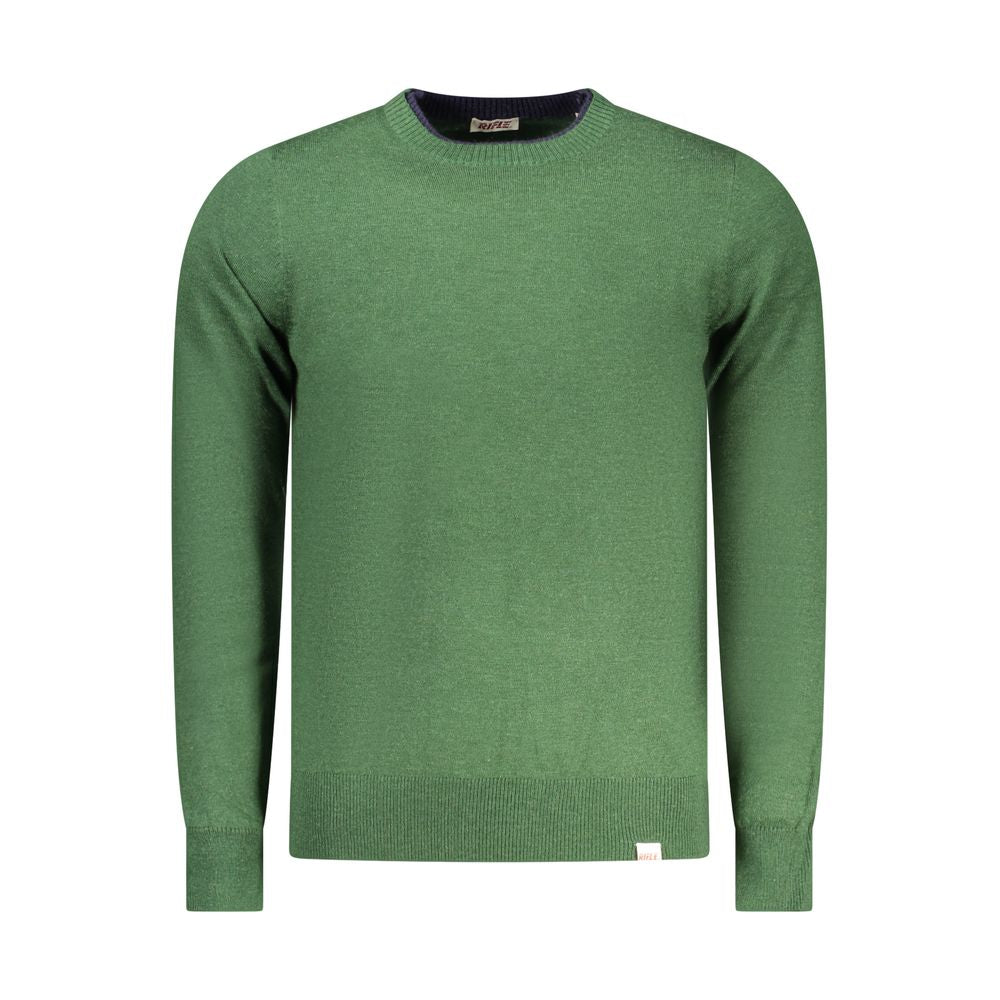 Green Polyester Men's Sweater