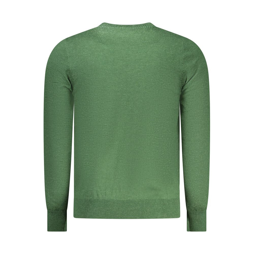 Green Polyester Men's Sweater
