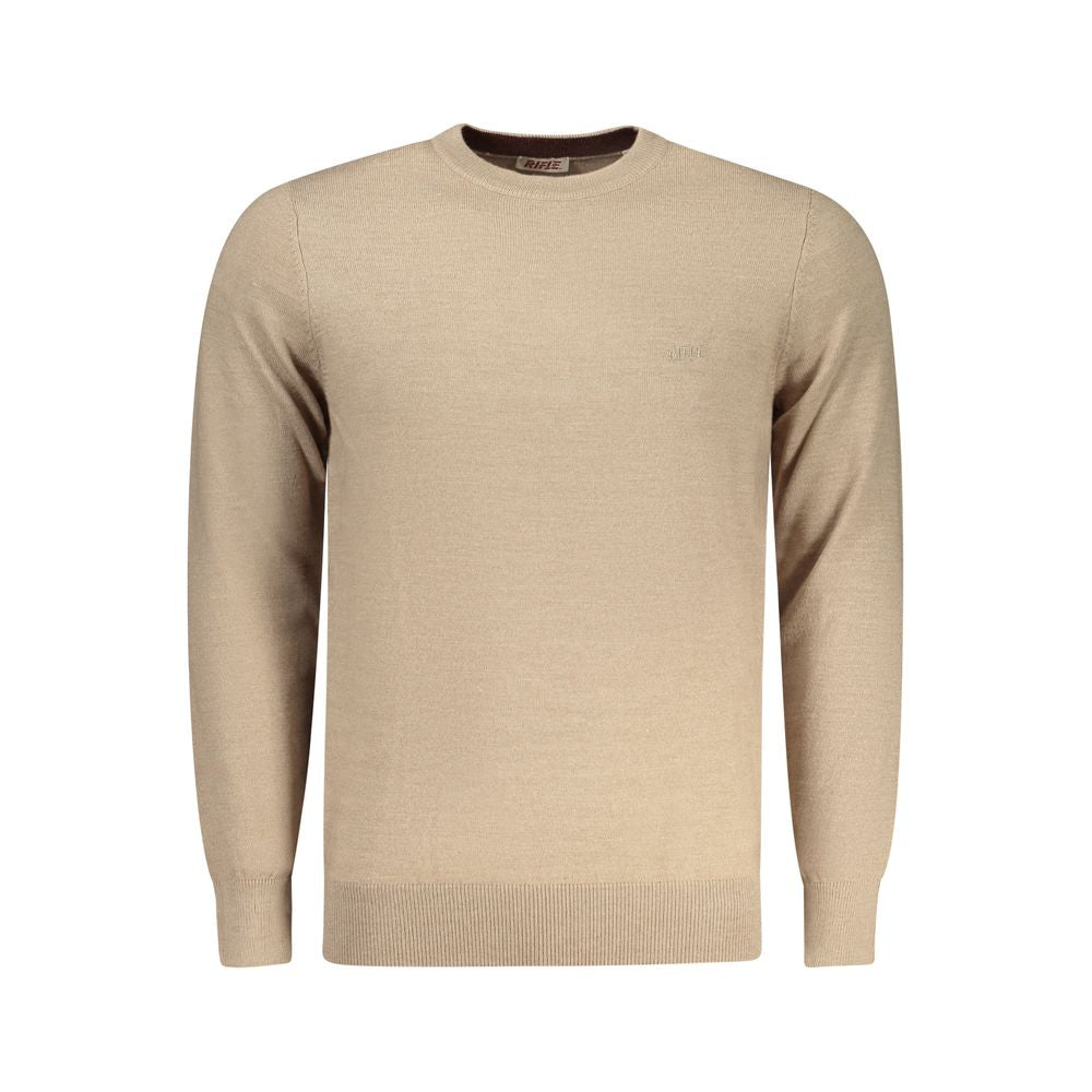 Beiger Polyester Herrenpullover