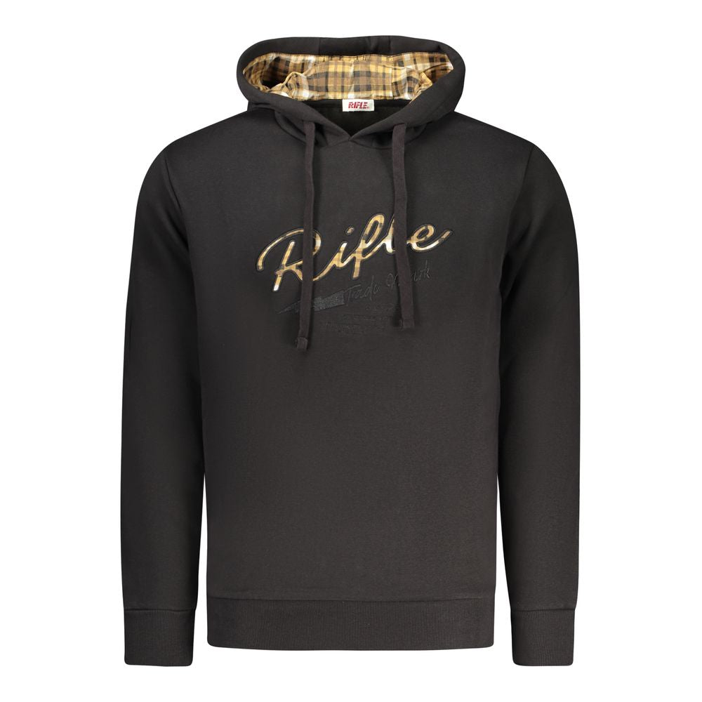 Schwarzes Herren-Sweatshirt aus Baumwolle
