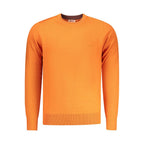 Orangefarbener Polyester-Herrenpullover