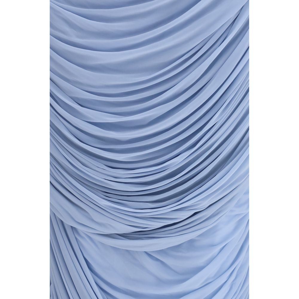 Blue Copper Midi Skirt