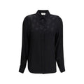 Schwarzes Viscose Hemd mit Muster