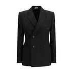 Schwarzer Blazer aus Wolle