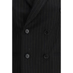 Schwarzer Blazer aus Wolle