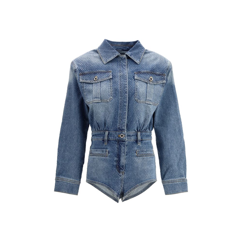 Tuta in cotone blu