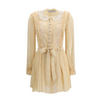 Beige Viscose Casual Dress