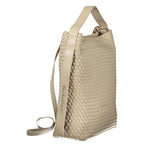 Beige Polyurethane Women's Bag