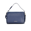 Damenhandtasche aus blauem Polyurethan