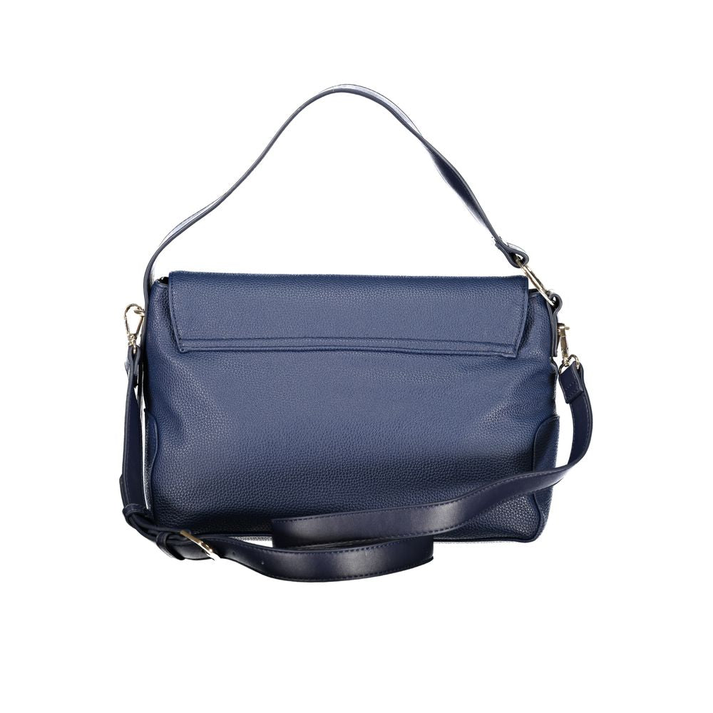 Damenhandtasche aus blauem Polyurethan