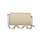 Beige Damen-Portemonnaie aus Polyurethan