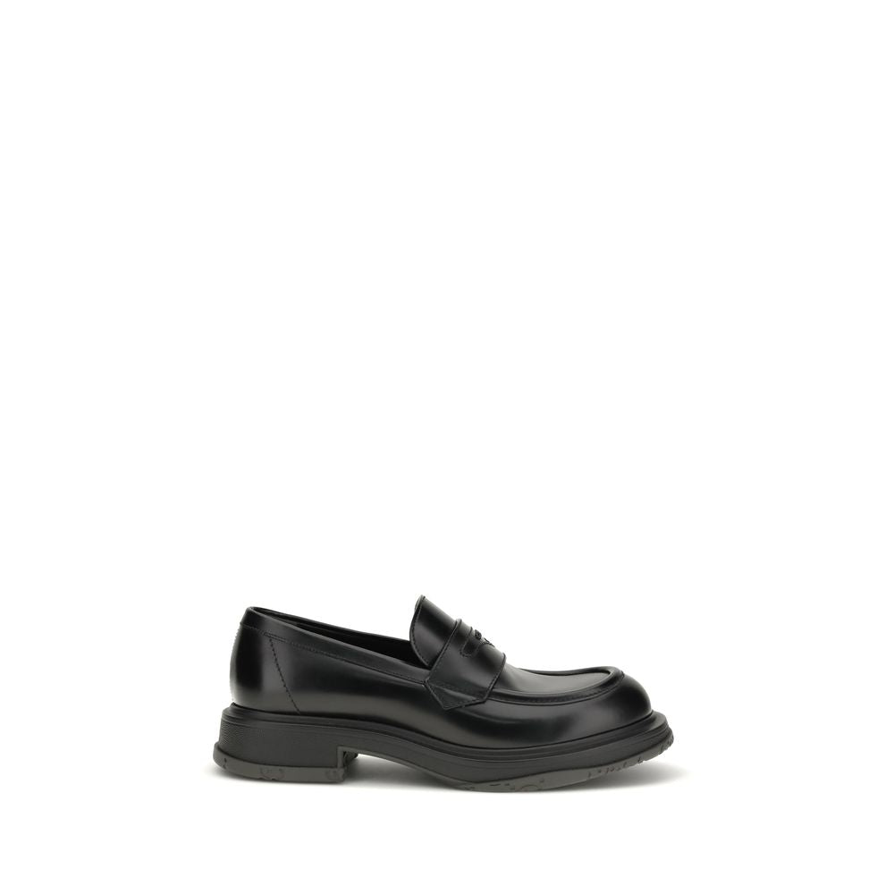 Mocassini Slip-On in Pelle di Vitello Nera Bos Taurus