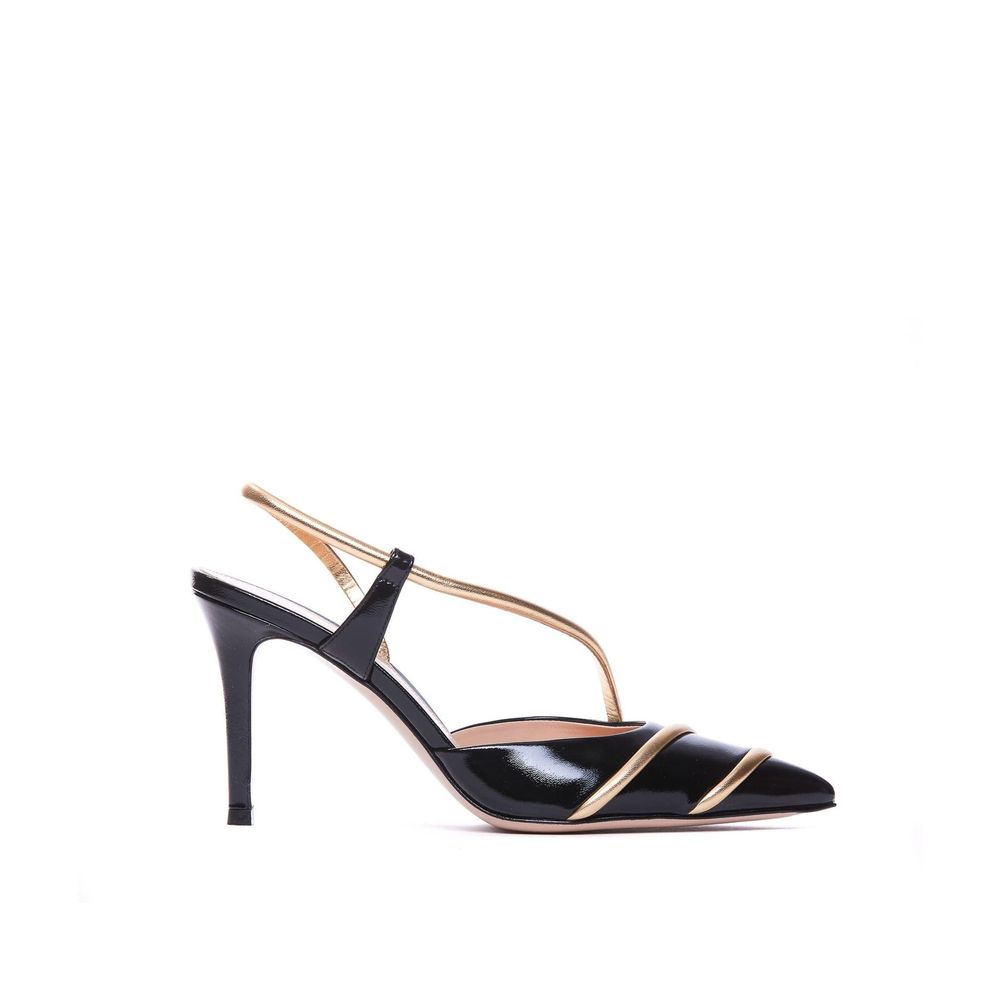 Schwarze Lammleder High Heel Pumps
