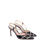 Schwarze Lammleder High Heel Pumps