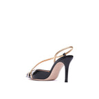 Schwarze Lammleder High Heel Pumps