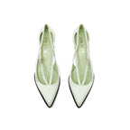 Bicolor Silk High Heel Pumps